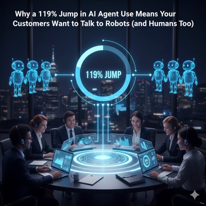 Why a 119% Jump in AI Agent Use Means Your Customers Want to Talk to Robots (and Humans Too)