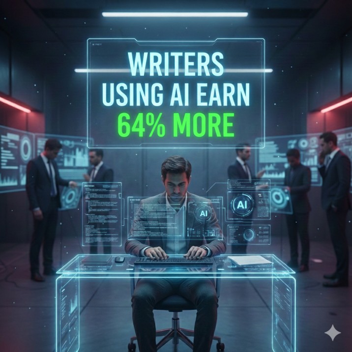 Writers Using AI Earn 64% More, New Survey Finds