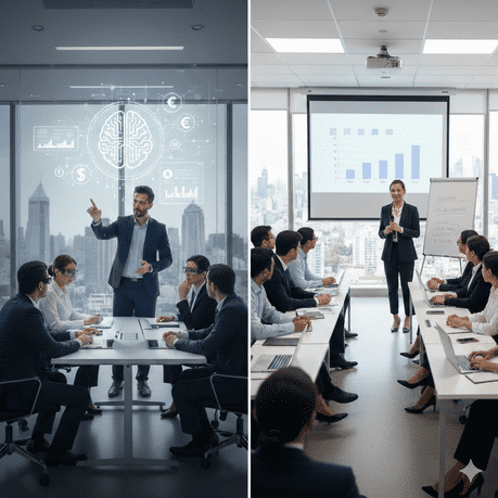 Specialized finance AI training vs general corporate programs 